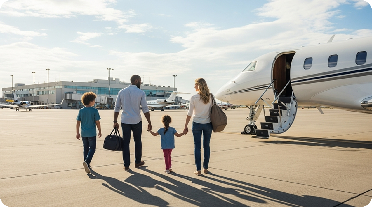 Charter a private jet