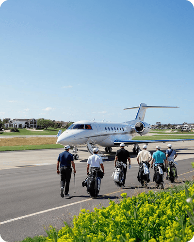 Friends Golf Trip Private Jet Charter