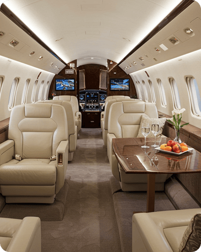 Private Jet Charter Interior